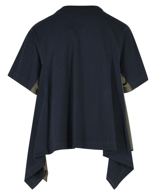 Sacai Blue Cotton T Shirt