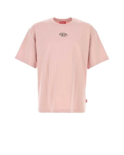 DIESEL Pink Cotton T Shirt