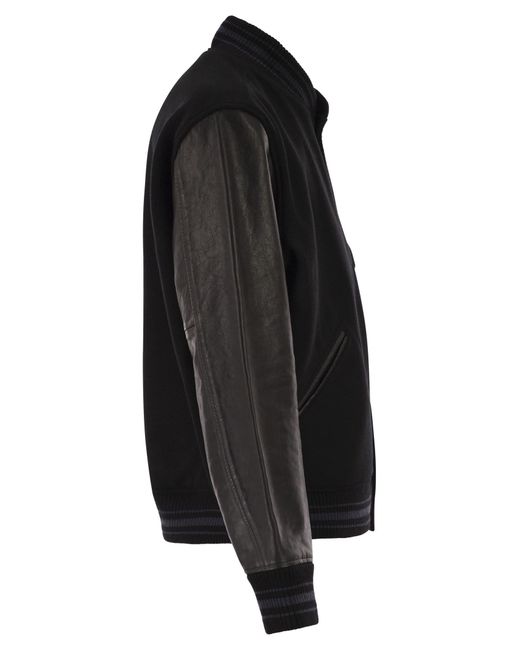 Veste Letterman emblématique Polo Ralph Lauren pour homme en coloris Black