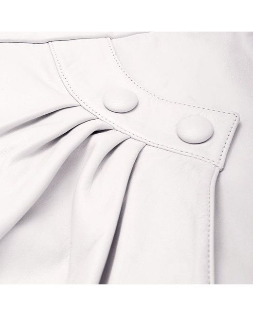 Isabel Marant White Sculpted Leather Evening Dress With Tulip Hem