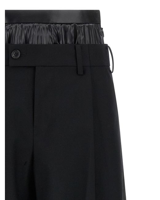 Junya Watanabe Dubbele Laag Broek in het Black