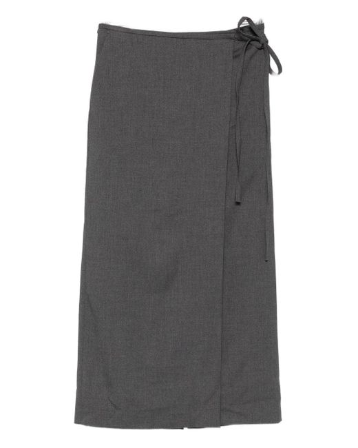 DUNST Midi Wrap Rok in het Gray