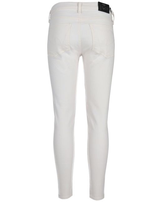 Citizens of Humanity White Skinny Mid Rise Jeans