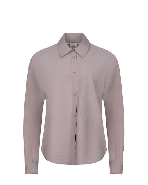 Alysi Purple Shirt Made Of Silk