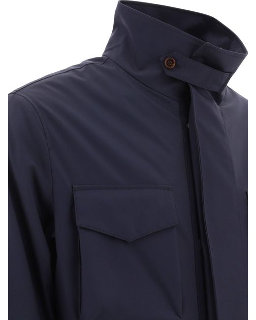 Dolce & Gabbana Technical Stoff Safari Jacke in Blue für Herren