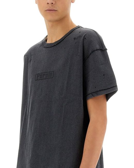 Purple Brand Black Inside Out T-Shirt for men