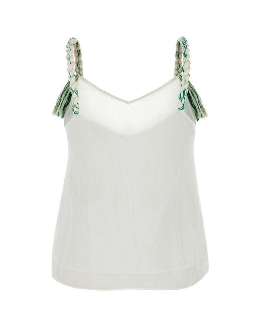 J.W. Anderson White Tassel Strap Camisole