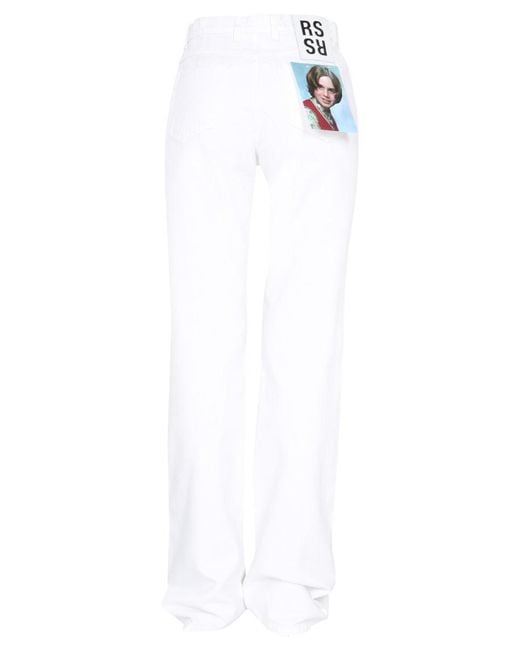 Raf Simons White Flared Jeans