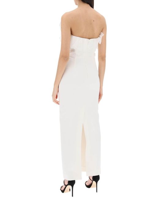 Vestido sin tirantes de Alessandra con detalles de organza Alessandra Rich de color White
