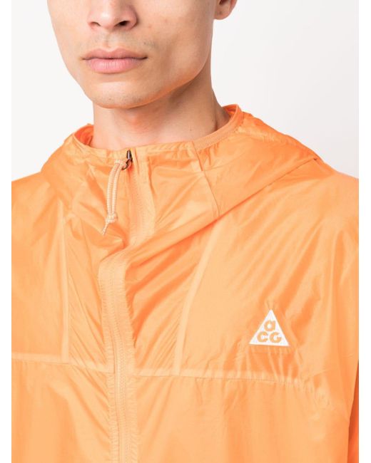 Nike Orange Acg Cinder Cone Windproof Jacket Bright Mandarin for men