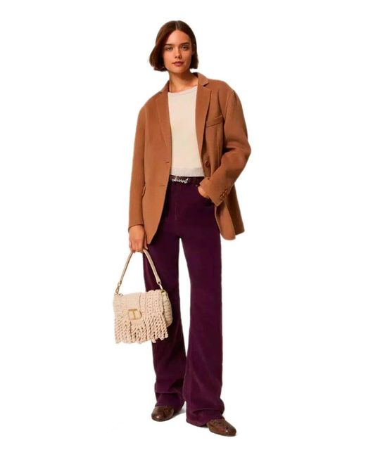 Twinset Purple Corduroy Pants