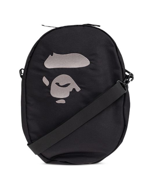 A Bathing Ape Black Big Ape Head Shoulder Bag M