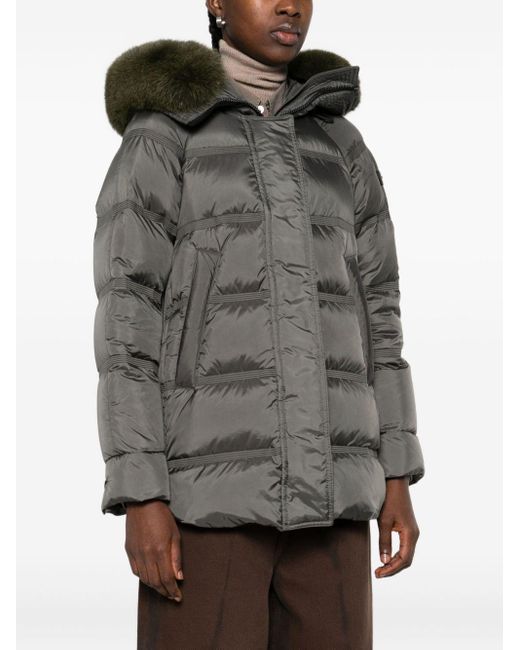 Peuterey Hooded Midi Down Jas in het Gray
