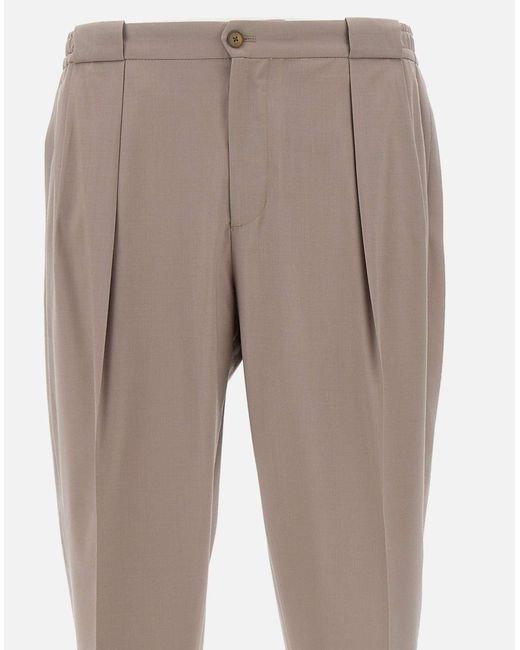BRIGLIA Gray Portobello S Taupe Trousers for men