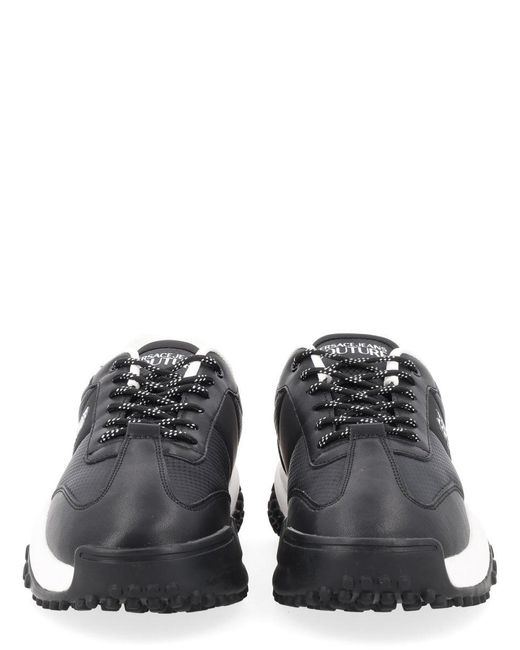 Versace Jeans Couture Black Leather Sneakers for men