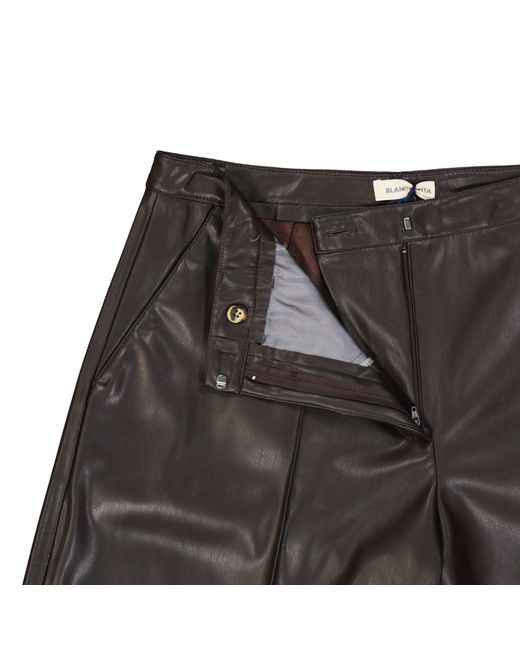 Blanca Vita Gray Faux Leather Shorts