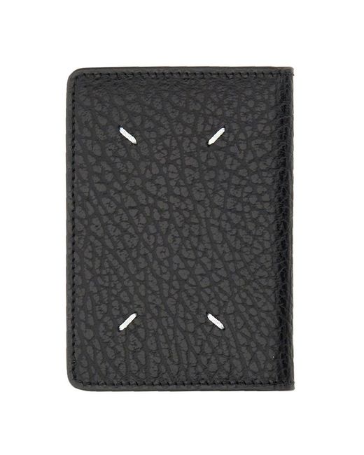 Maison Margiela Black Card Holder With Logo