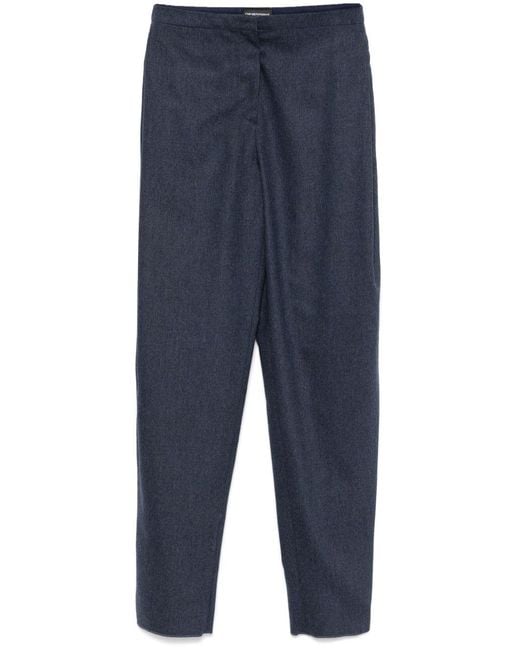 Emporio Armani Blue Straight-Leg Trousers