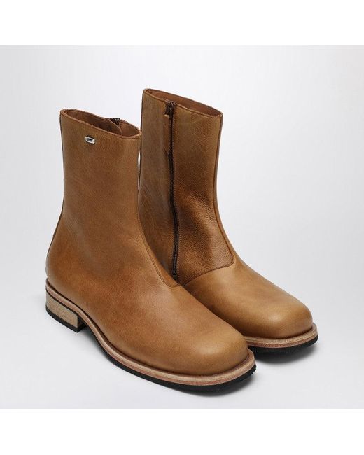Our Legacy Brown Leather Truck Boots for men