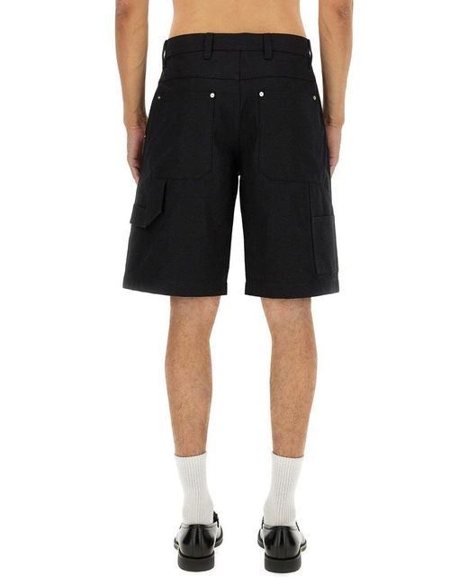 Gucci Black Gg Jacquard Denim Shorts for men