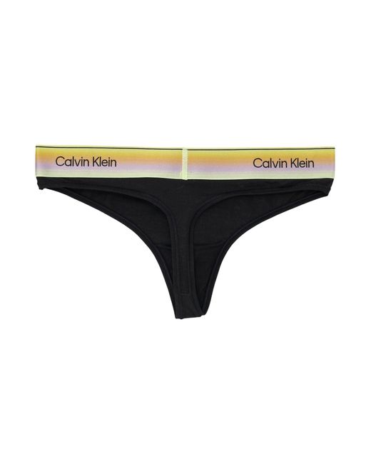 Calvin Klein Yellow Logo Band Thong