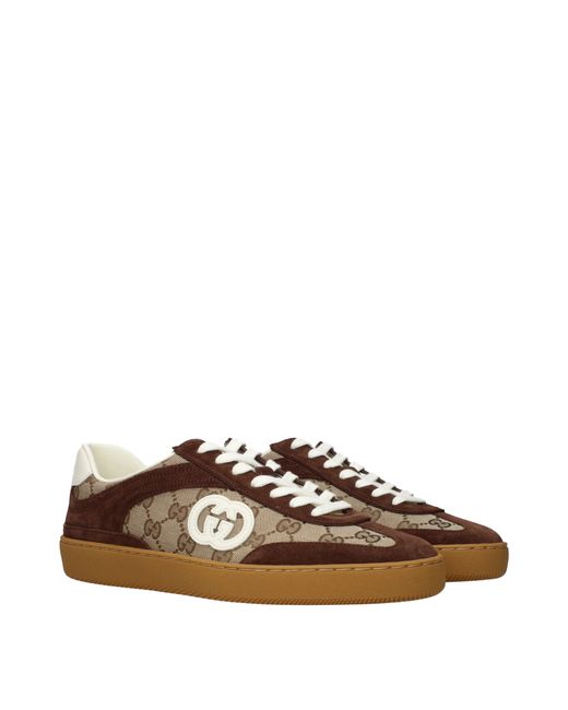 Gucci Brown Sneakers/ Fabric