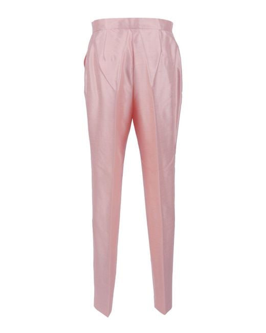 Max Mara Pink Pantalone Lungo Mseorata