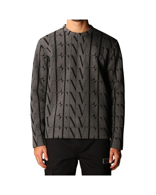 Valentino Vltn Cotton Sweatshirt in Gray für Herren