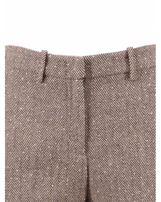 Ermanno Scervino Gray Tailored Straight-Leg Pants