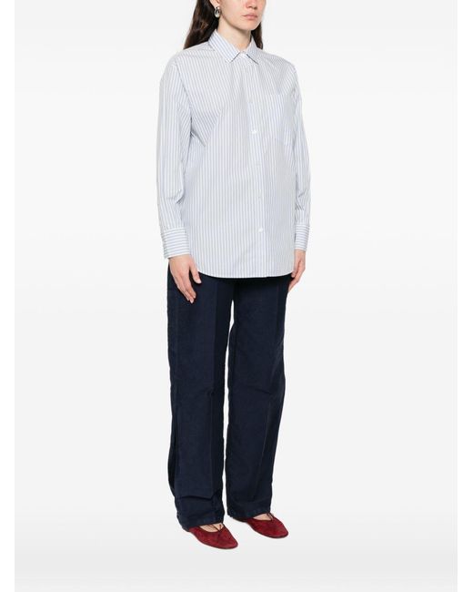 Woolrich Gestreept Blouse in het White
