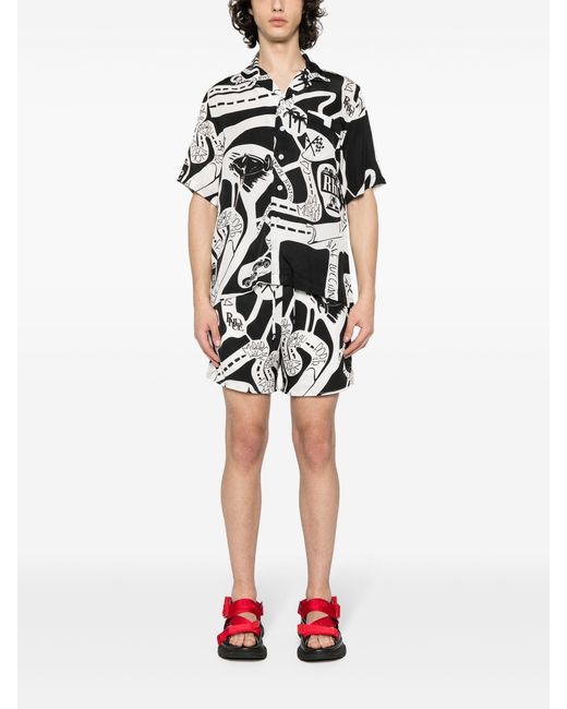 Rhude Black ' Strada Bermuda Shorts for men