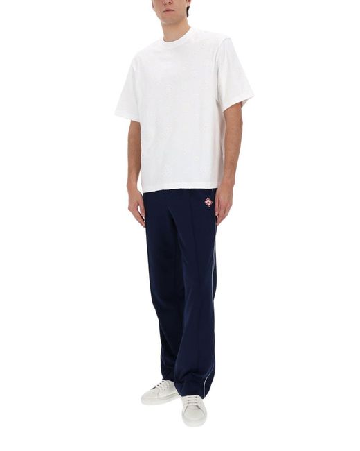Casablanca Blue Pique Track Pants for men