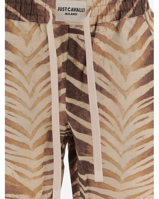 Just Cavalli Natural Shorts Cotton-Linen for men