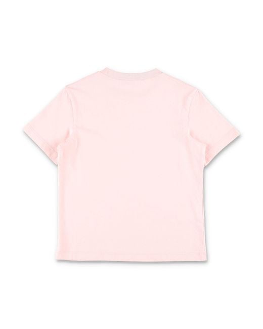 Marni Pink Artistic Mini Cotton T-Shirt For Girls