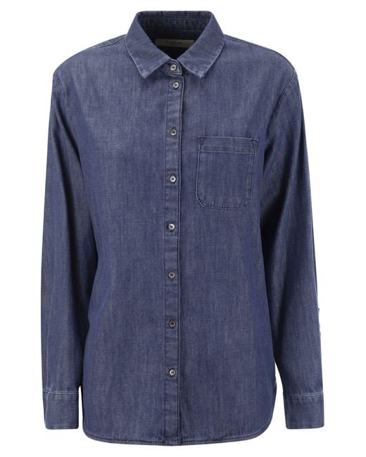 Week-end Max Mara Ofride Cotton Denim Shirt Weekend by Maxmara en coloris Blue