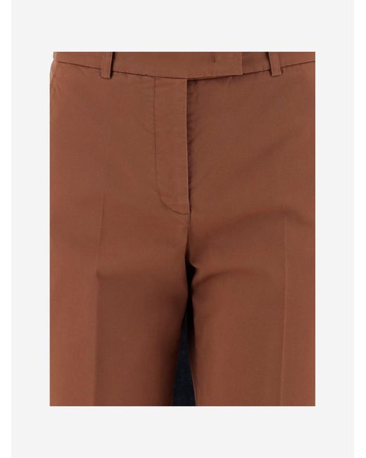 QL2 Donna Brown Stretch Cotton Pants