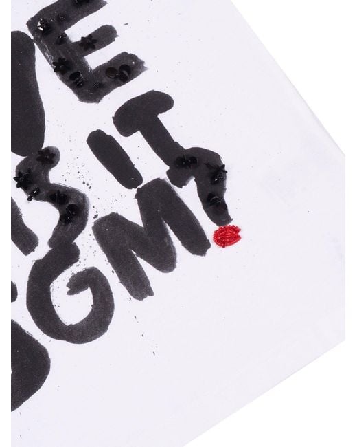 MSGM White I'Ve Got To Go