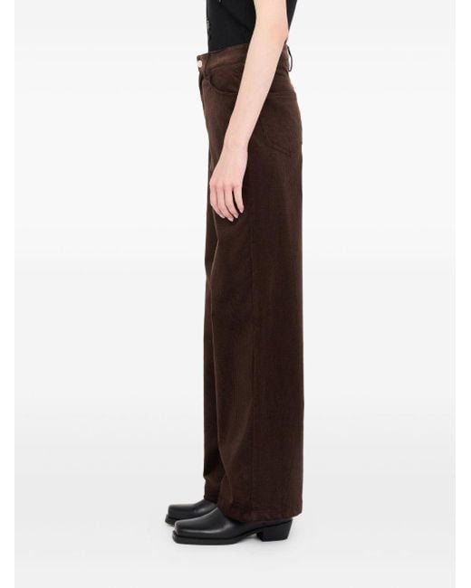 Liu Jo Ribfluwelen Broek in het Brown