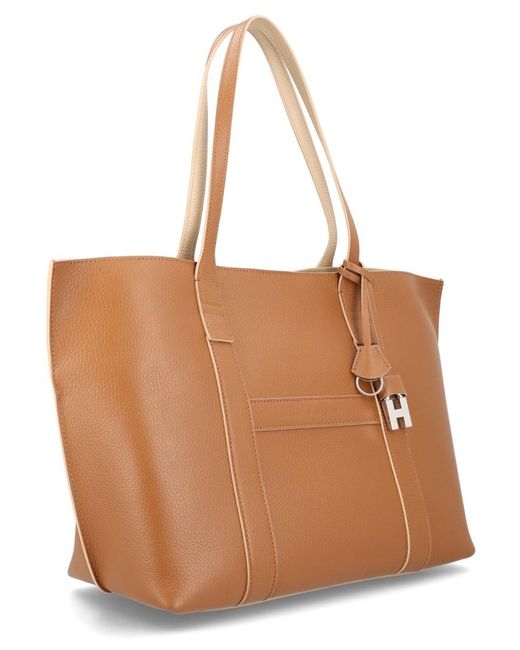 Hogan Brown Script Medium Bag