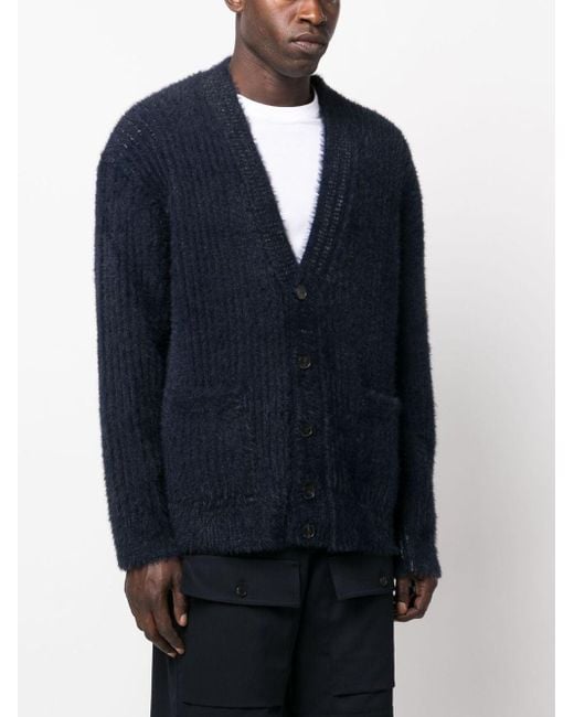 Missoni Blue V-Neck Knitted Cardigan for men