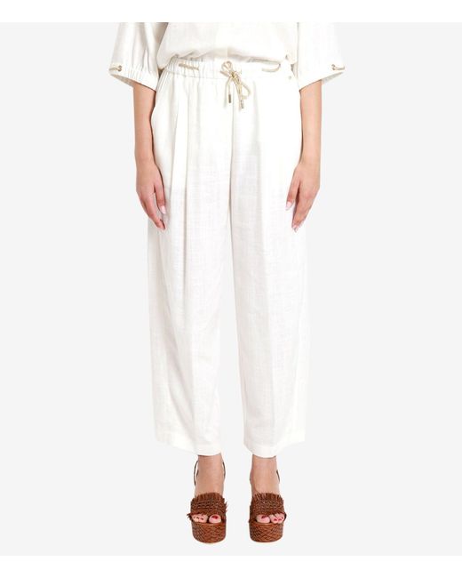 Herno White Trousers