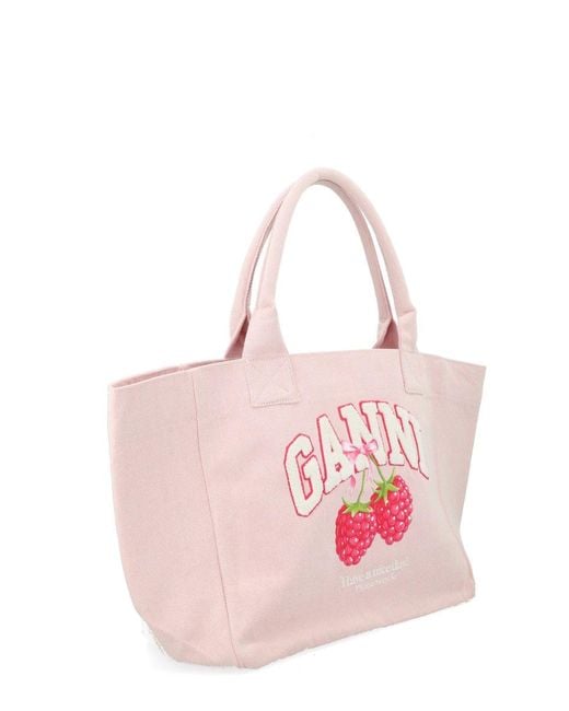 Ganni Pink Borsa "Raspberry" Medium