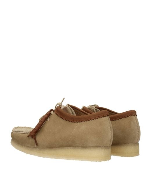Clarks Brown Derby Wallabee Suede/Sand