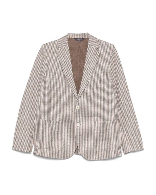 Chaqueta de mezcla de algodón y lino Circolo 1901 de color Gray