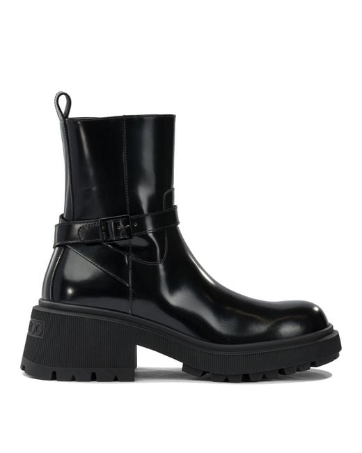 Jimmy Choo "conny Platte" Enkellaarzen in het Black