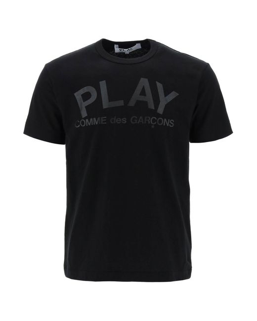 Comme des Garcons jouer au logo imprimer T-shirt COMME DES GARÇONS PLAY pour homme en coloris Black