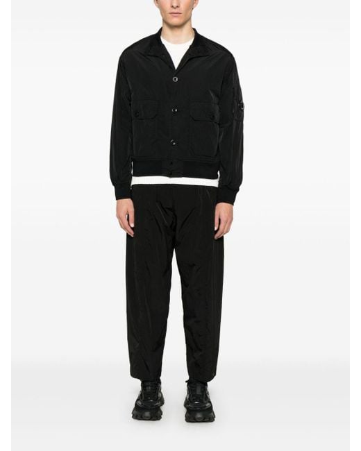 C P Company Chroom R Nylon Jas in het Black