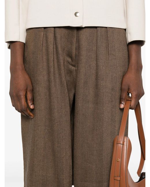 Officine Generale Brown Elia Pts Li Cot Herringbone Clothing