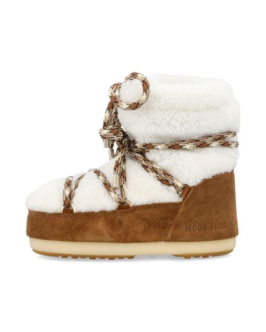 Moon Boot White Low Classic Icon Shearling for men