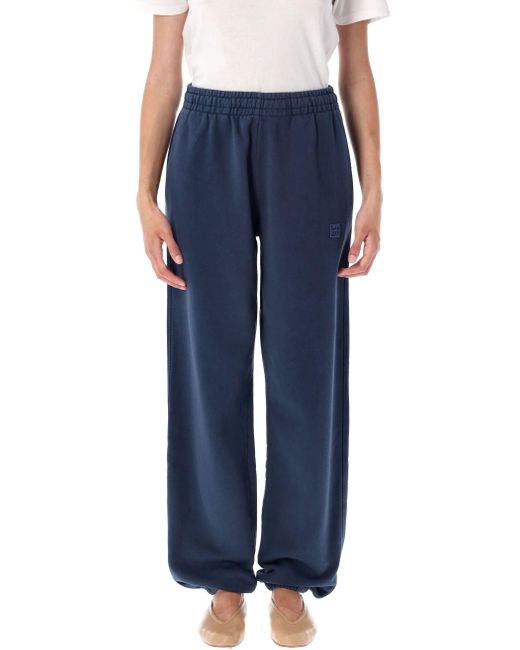 Anine Bing Blue Karter Framed Monogram Jogger